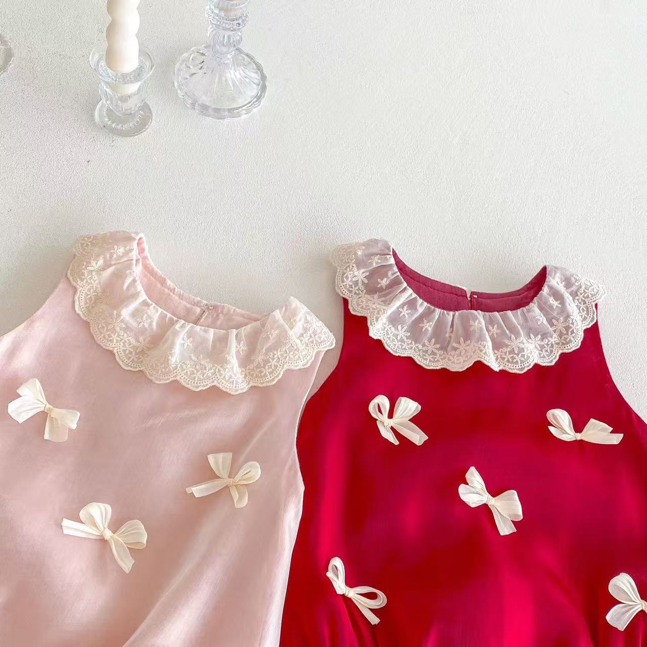 Ropa de pedo con lazo de bebé nuevo verano bebé versión coreana dulce mono recién nacido ropa de un año