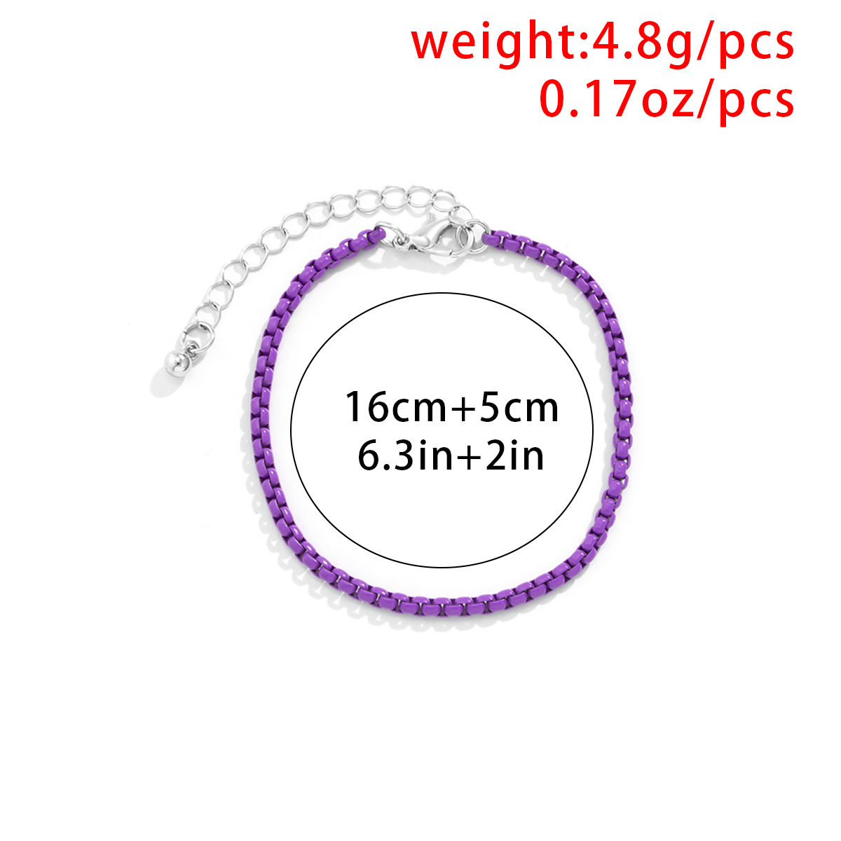 Simple Style Solid Color Geometric Clavicle Chain Necklace Bracelet Anklet display picture 1