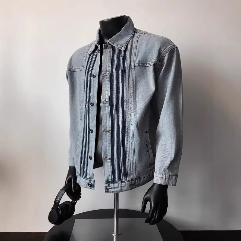 Spring and Autumn Denim Jacket Men's 2025 New Trendy Casual Jacket Clothes Men's Autumn Trendy Brand Men's Autumn Clothing