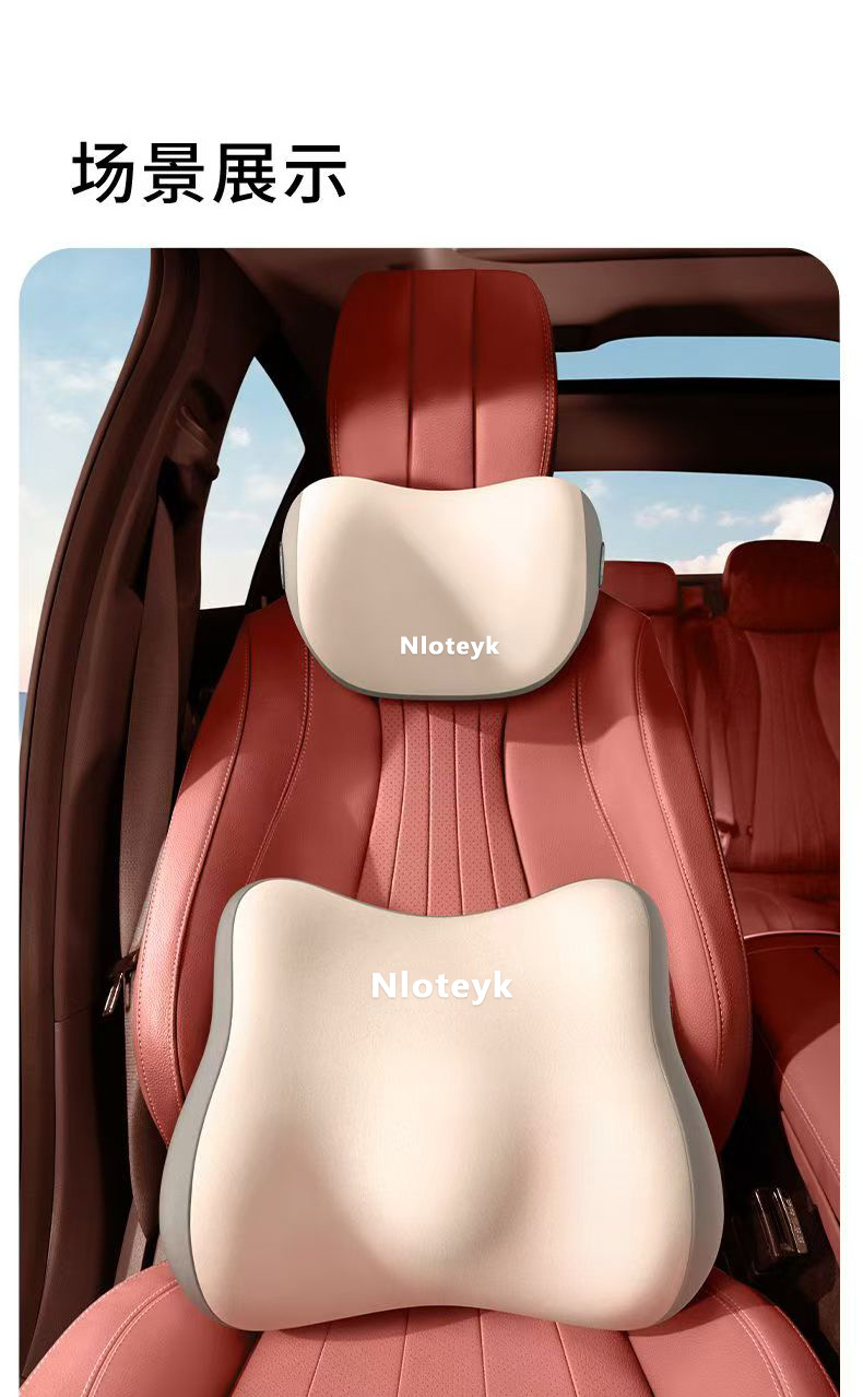 Car Lumbar Support Headrest Lumbar Cushion Seat Backrest Breathable Support Cushion