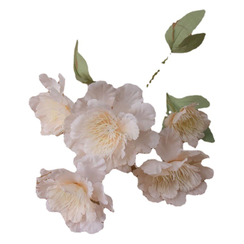 6-cabeza nieve peonía flor artificial boda Salón de la boda plomo decoración del hogar Decoración fábrica en stock