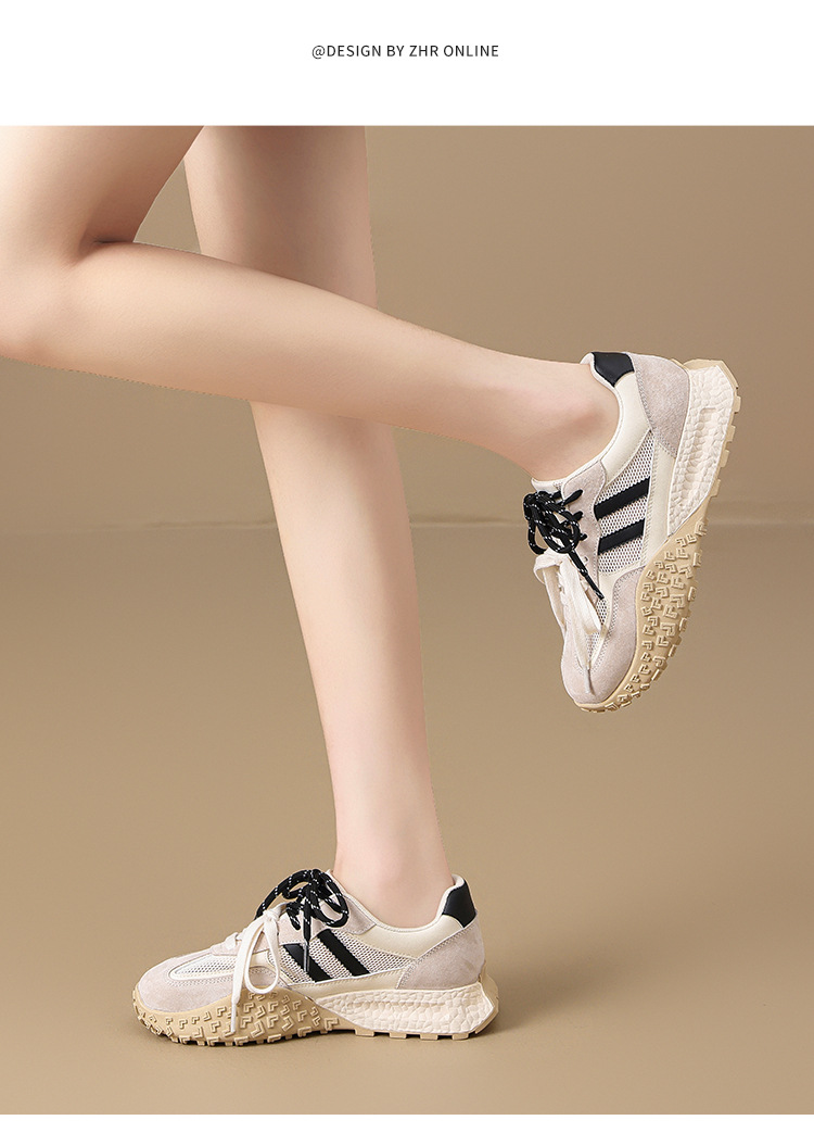 Giày sneaker nữ đế dày mesh thoáng khí phong cách cổ điển — Màu tím khoai môn KS129E chi tiết 19