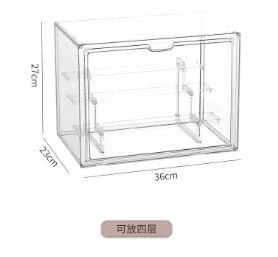 Acrílico de gran capacidad caja ciega soporte de exhibición de almacenamiento burbuja mate caja hecha a mano modelo transparente muñeca de piso a prueba de polvo