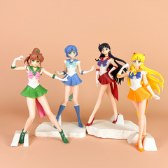 Sailor Moon Anime Figurines: Venus Minako, Jupiter Makoto, Mercury Ami, Mars Rei &ndash; Limited Edition Display Box Sets