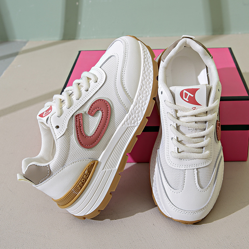 Agag clásico de suela gruesa zapatos deportivos de primavera 2025 nuevos zapatos deportivos casuales ligeros de malla cómodos