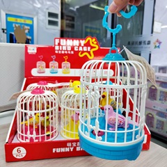 萌宝趣味声控感应鸟笼仿真鹦鹉声效灯光益智婴幼儿儿童玩具批发