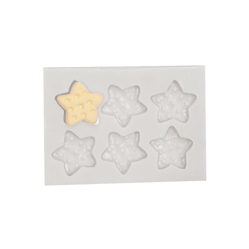 Nueva galleta amor estrella de cinco puntas redonda forma cuadrada fondant pastel molde de silicona bricolaje hecho a mano comida y juego Decoración