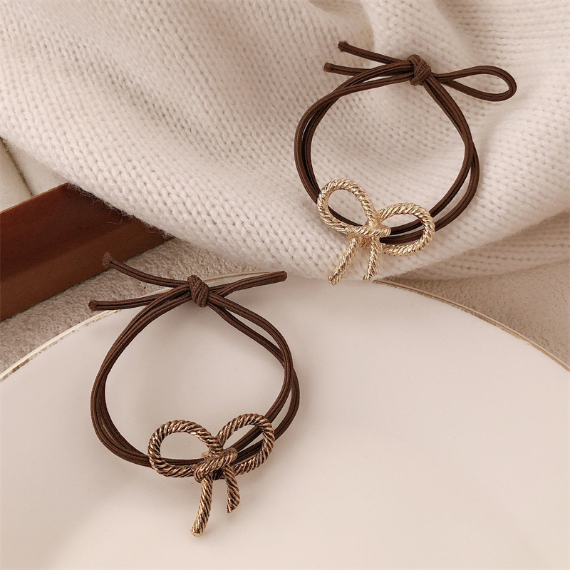 Perezoso lazo para el cabello, lazo para el cabello, aleación, retro, sentido de la moda, cuerda para el cabello coreana, cuerda para el cabello, banda de goma femenina