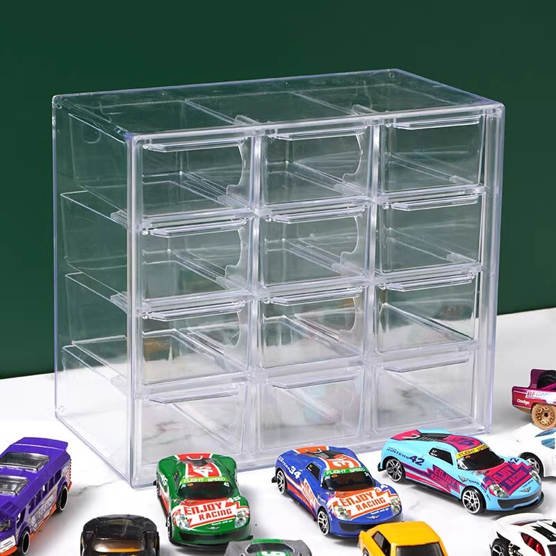 合金モデルカーディスプレイスタンド 1:64 ホットウィールドメカはしご透明収納ボックス多層収納ラック|undefined