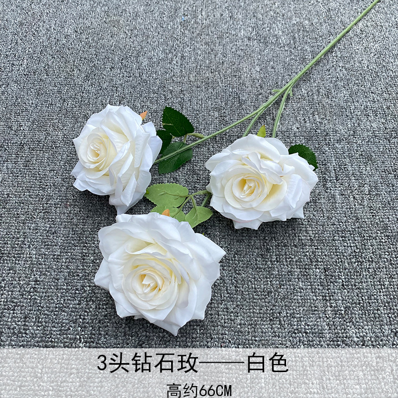 Artificial Rosa sola franela Rosa flor artificial boda decoración del hotel decoración del hogar arreglo de flores flor artificial Rose