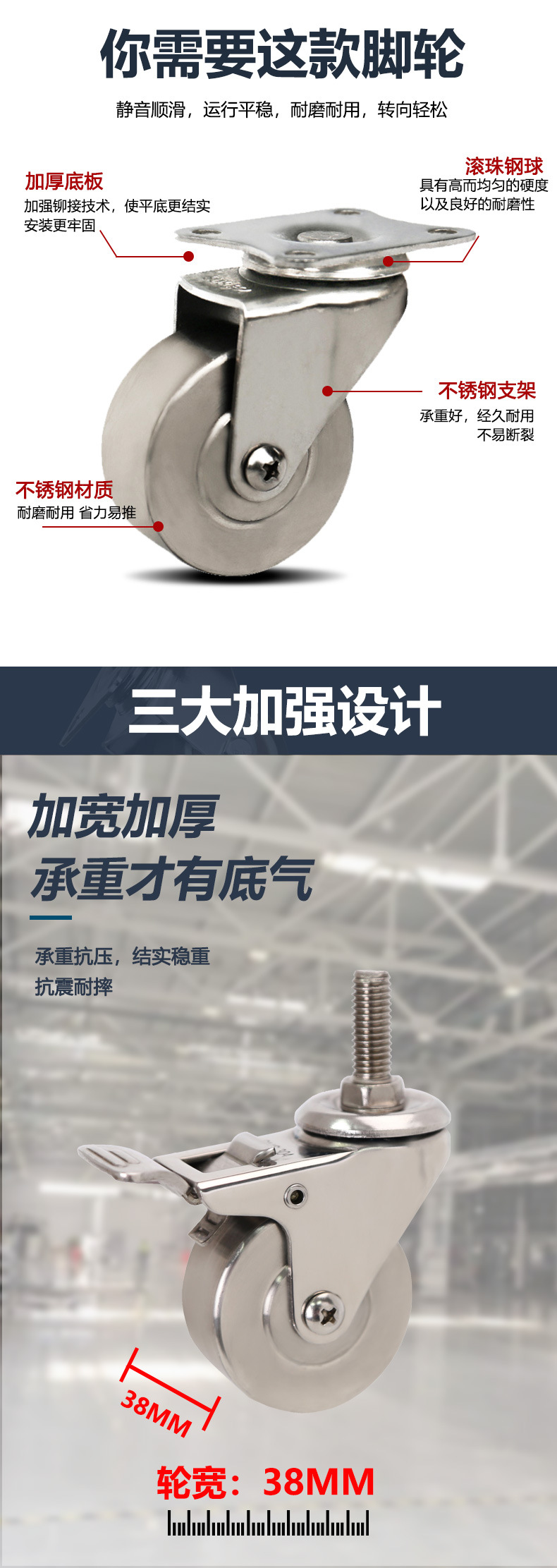 全不锈钢轻型轮