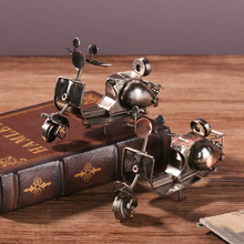 工业风铁艺摩托车老爷车金属模型家居客厅桌面摆设电视柜装饰摆件