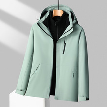 秋冬款户外三合一男女款冲锋衣防风防水加绒保暖外套夹克登山服
