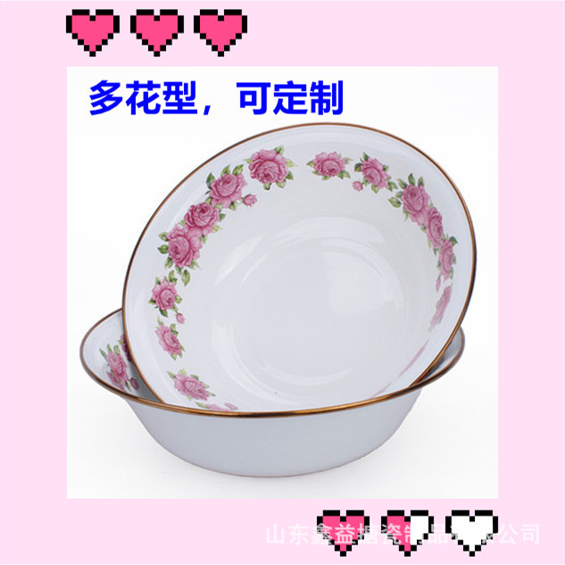 Caliente marca xinyiyuan 30cm antiguo esmalte sopa cuenca multi-color de la cuenca de limpieza de almacenamiento