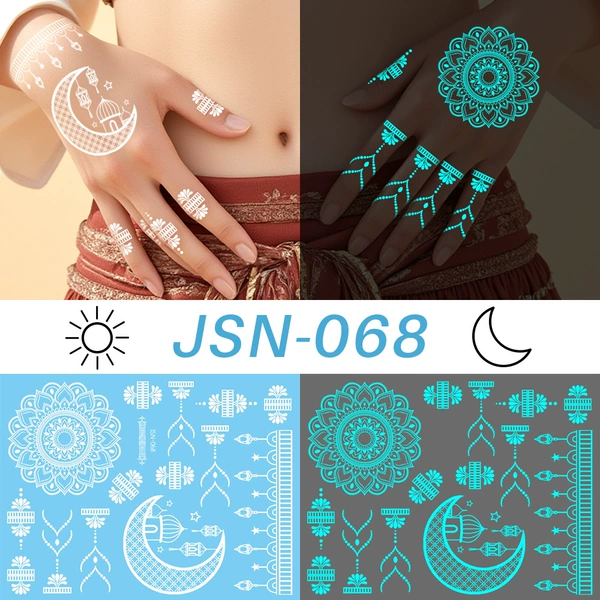 JSN-068 (Stars and Moon Luminous Tattoo Sticker)