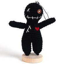 亚马逊跨境新品纯手工针织娃娃万圣节巫毒娃娃钥匙扣幽灵包包挂件