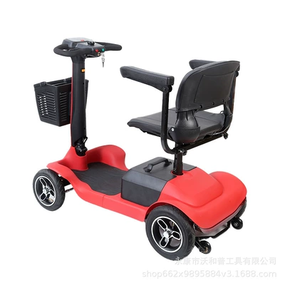 Cross-Border Elderly Mobility Scooter, Four-Wheel Intelligent Special-Purpose Electric Scooter for Disabled People, Foldable Leisure Mobility Electric Vehicle for Home Use (Qatlanan elektrik velosipedlər)