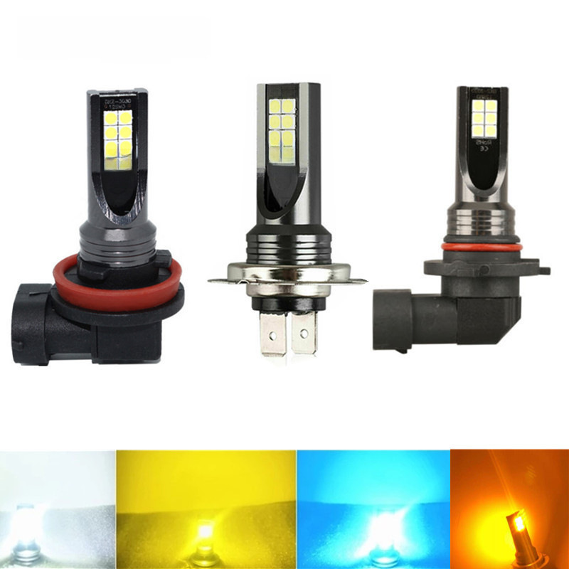 Auto LED anti -fog light 12smd 3030 yellow light H8 H11 9005 9006 H4…