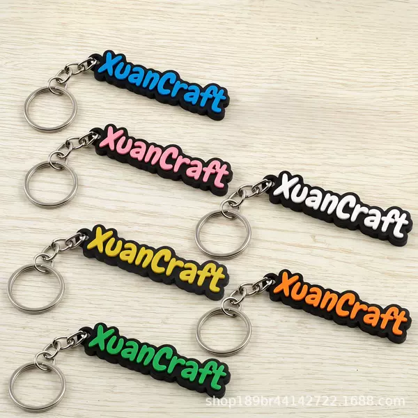 Customized English Name 3D Printed Keychain Double-Layered Three-Dimensional Letter Pendant Multi-Color Options Key Ring Wholesale