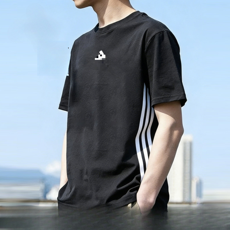 Adidas Same Style T-Shirt Men's Short-Sleeved Summer New Authentic Pure Cotton Half-Sleeved Sports T-Shirt
