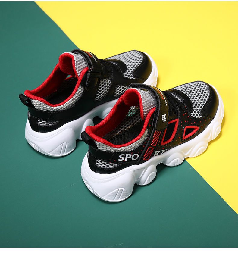 Zapatos para niñas 2024 verano nuevas sandalias para niños zapatos de deporte transpirables de red única para niñas zapatos de correr flexibles