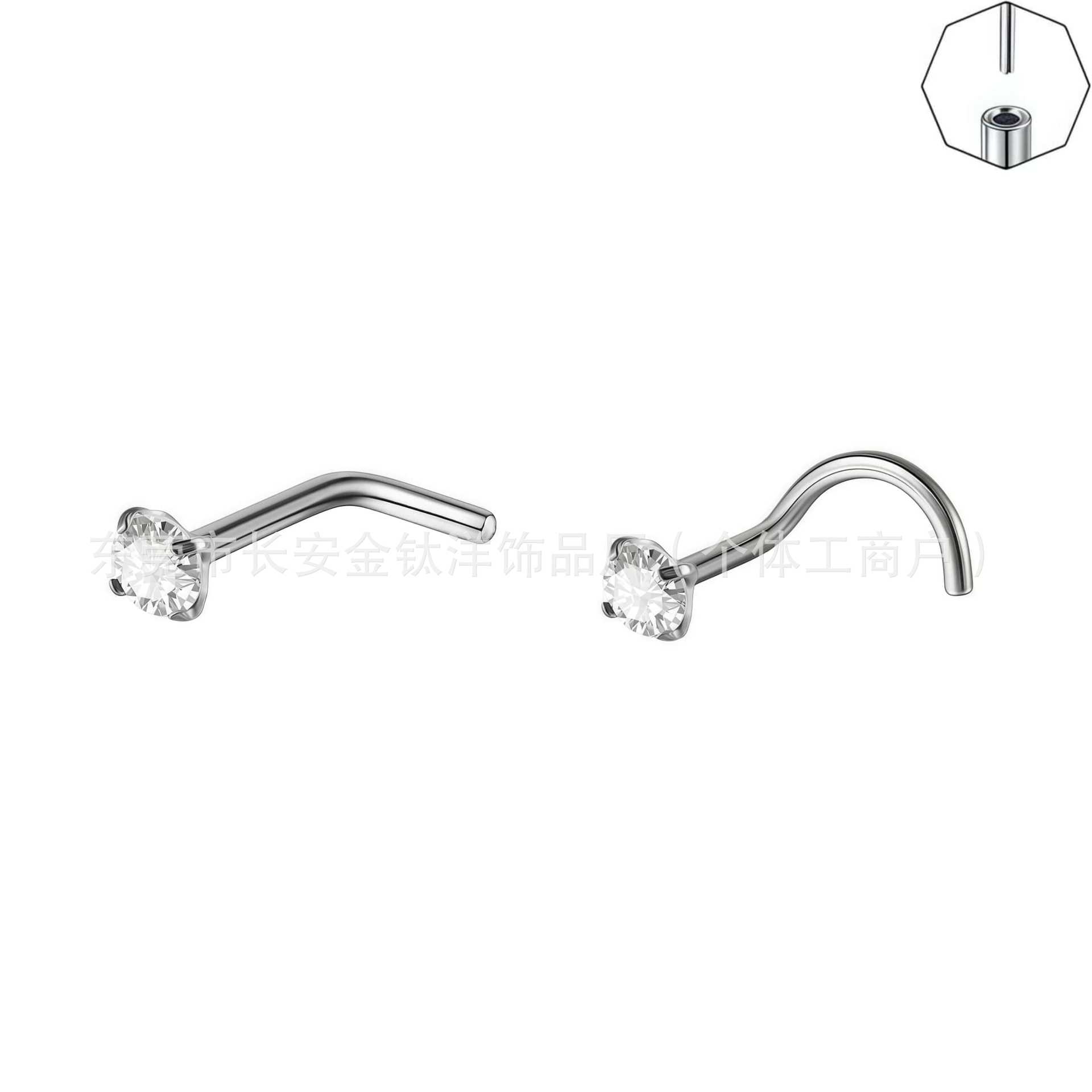 Labret piercing jewelry detail image