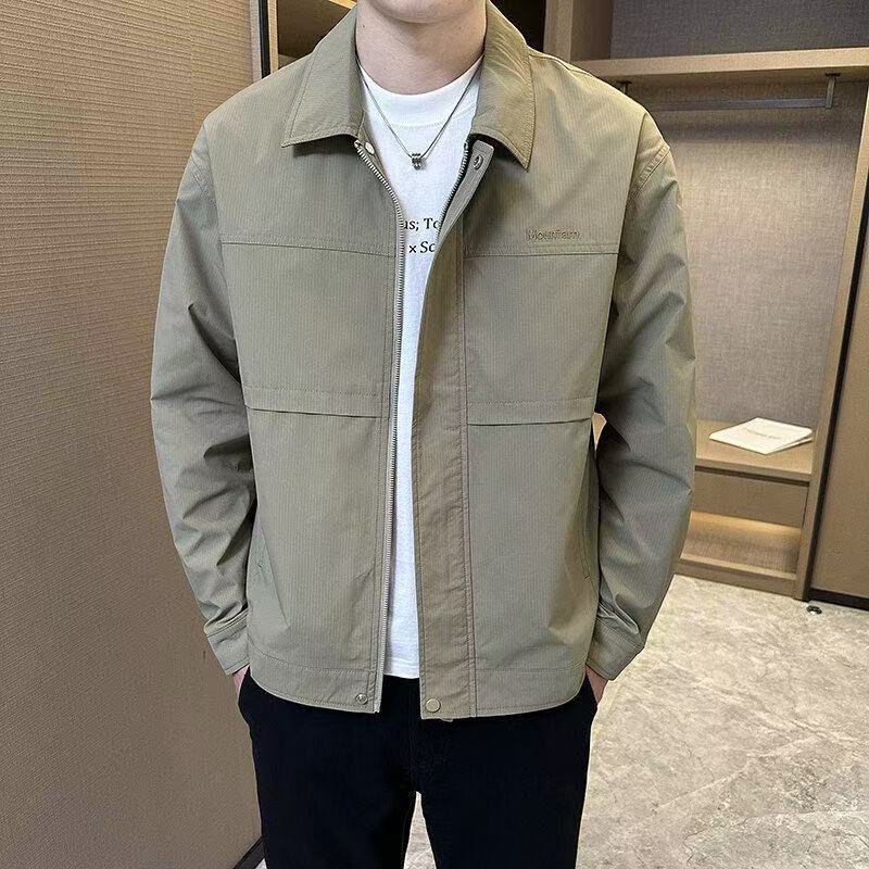 Men's Fashion Versatile High-End Style New Lapel Men's Spring and Autumn Jacket Coat Top Men's Fashion Versatile High-End Style New Lapel Men's Spring and Autumn Jacket Coat Top