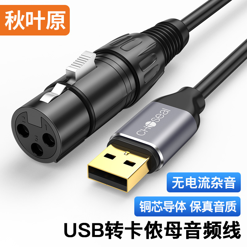 USB-XLR 여성 오디오 케이블 QS3579