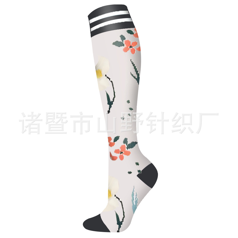 Calcetines Largos de Compresión Deportivos 200N de Nailon, Respirable y Absorción del Sudor, para Correr image 186