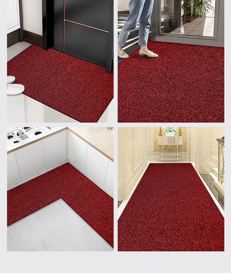 Pvc Entrance Door Mats, Customizable Door Mats, Waterproof and Non-Slip Carpets, Thickened Silk Loop Foot Mats, Foyer Floor Mats
