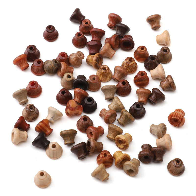 Wooden Vase Pagoda Ebony Golden Silk Nanmu Beads Loose Beads Handmade DIY Handmade Beads Bracelet Jewelry Accessories