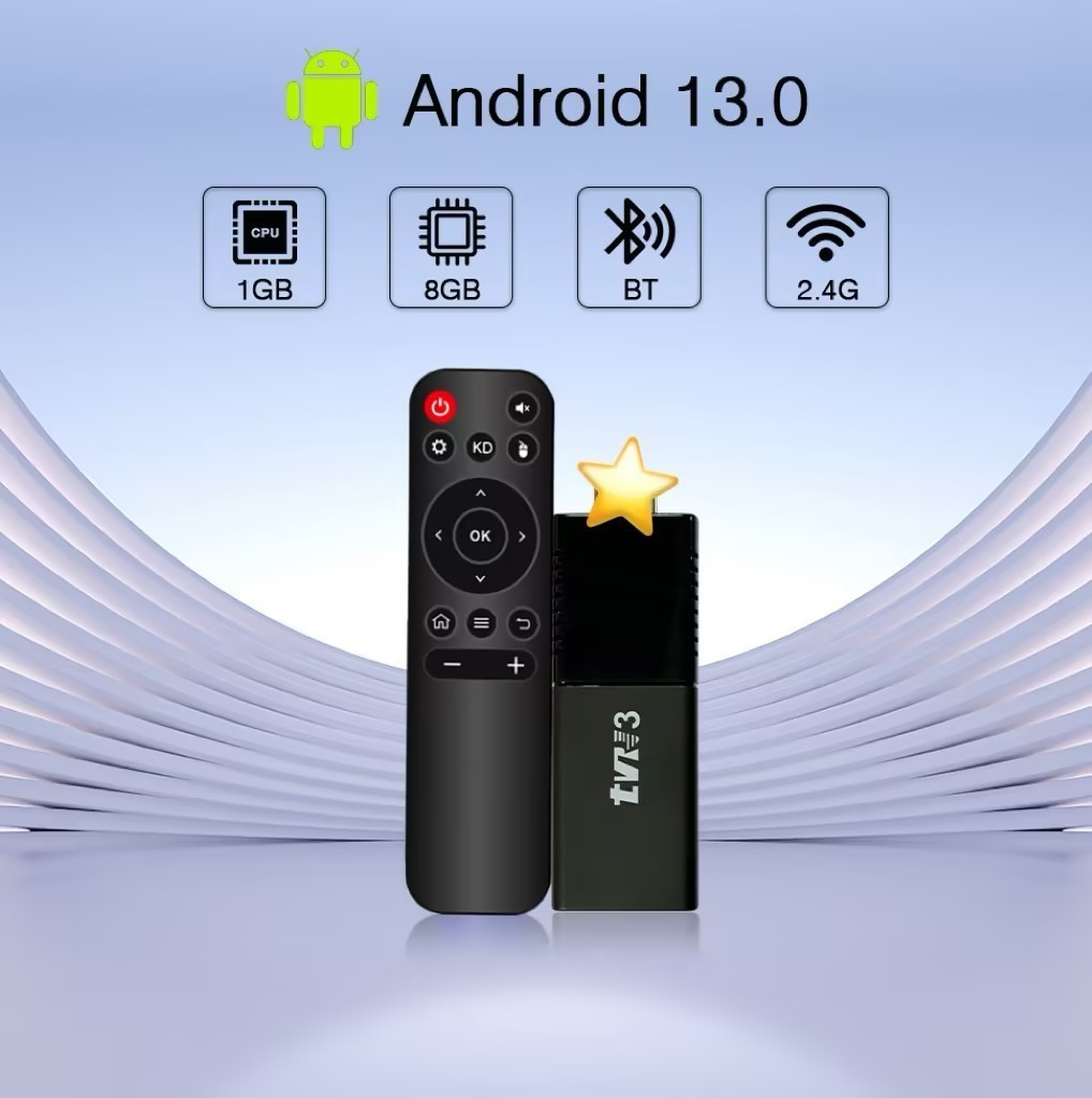 Nuevos productos de comercio exterior TVR3 TV BOX portátil reproductor de video de red decodificador de televisión Android doméstico transfronterizo