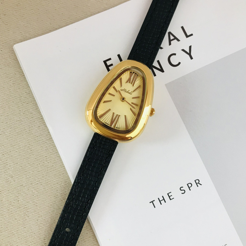 110g Weight Tempered Glass Mirror Material Genuine Leather Strap Material Watch Classification Pointer Display Type Buckle Buckle Style Oval Dial Shape Casual, Holiday Occasion Quartz Movement Solid Color Pattern All Seasons Season Women's Gender Vintage Style, Classic Style Style Vintage Style Classic Style Solid Color Buckle Quartz Watch Women's Watches 6