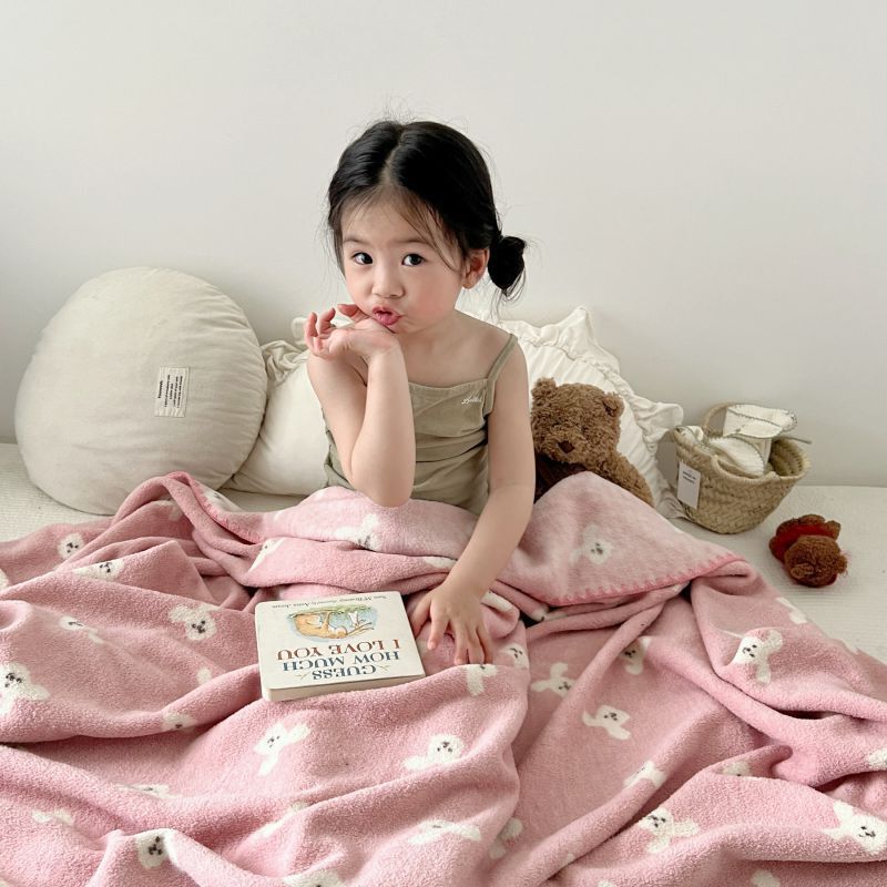 卡通舒棉绒双面绒毛毯贝壳边多功能沙发午休盖毯婴幼儿四季小毯子|undefined