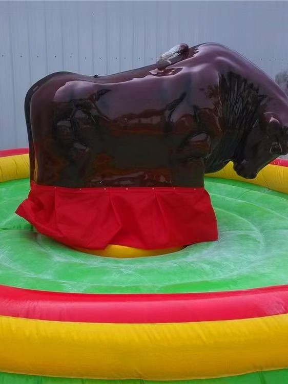Nuevo equipo de atracción torero loco plaza para montar puestos para atrapar la feria del templo swing adultos niños red montar toros torero image 3