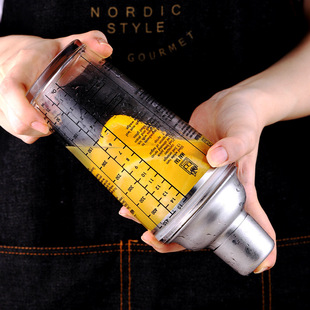 Three -stage Xueke pot glass bartender scale shake the jug bar, the cocktail hand shake cup with the formula