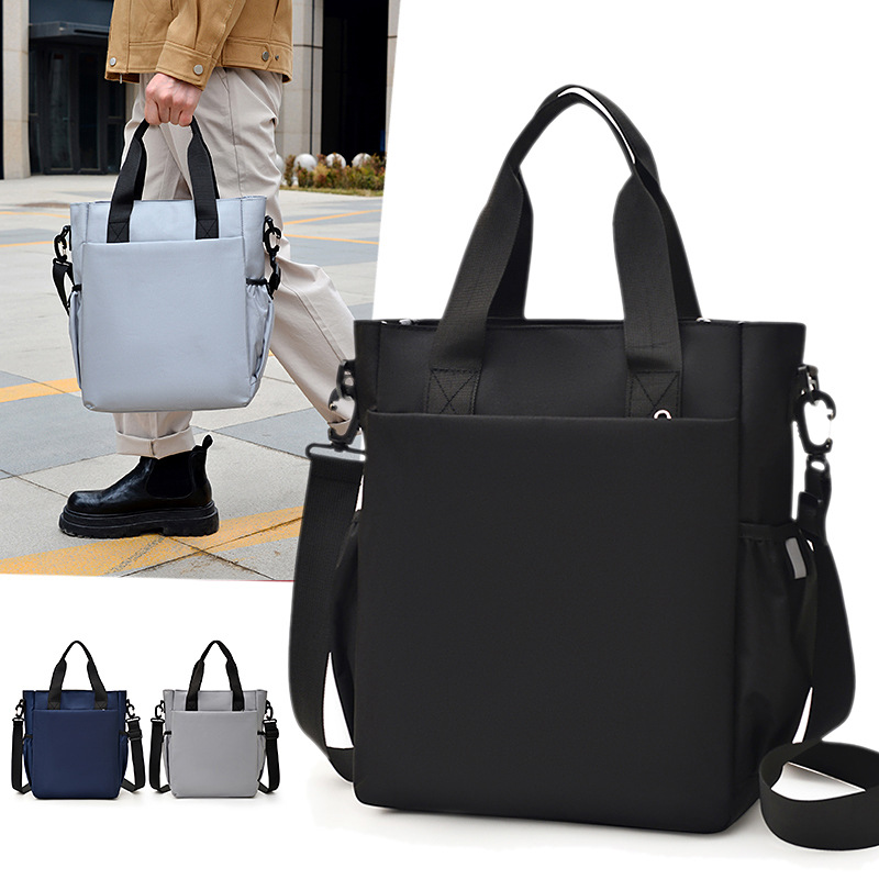 Large-Capacity Business Men's Bag, New Outdoor Travel Handbag, Lightweight, Trendy, Versatile Nylon Cloth Shoulder Crossbody Bag