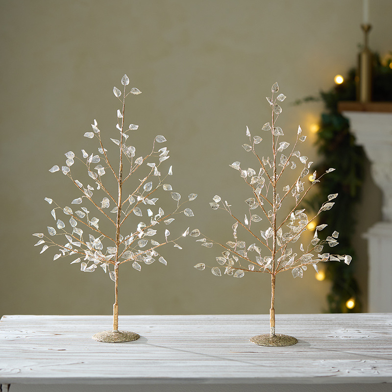 Buscando madera transfronteriza decoración de Navidad ins navidad caña acrílico hojas adornos escenas de diseño props