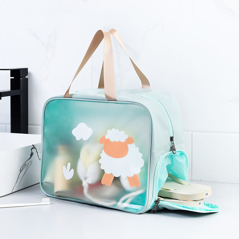 Large Capacity Toiletries and Makeup Bag Outdoor Portable Swimming Beach Bag Instagram Yoga Fitness Dry and Wet Separate Tote Bag