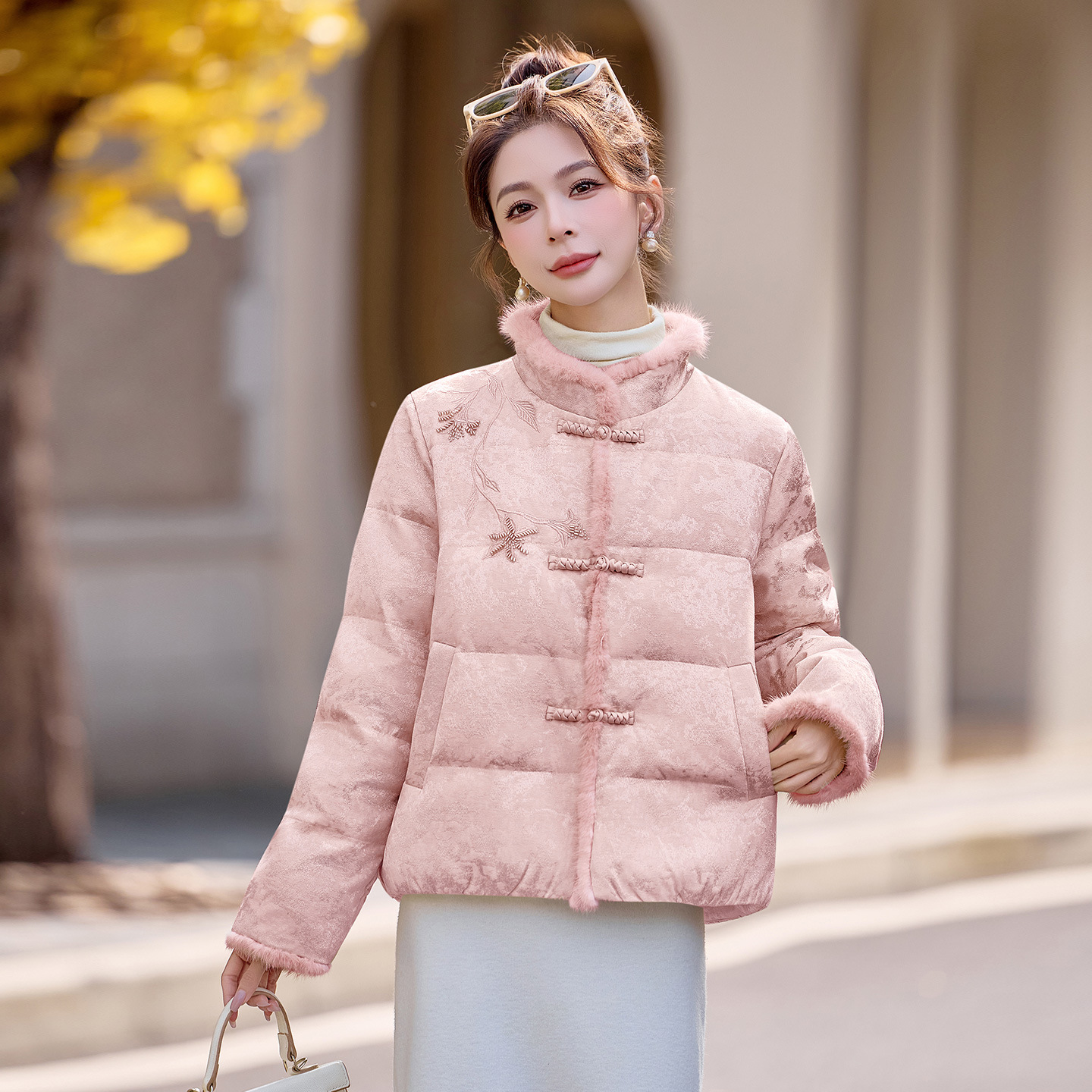 Winter fashionable keep warm down jacket