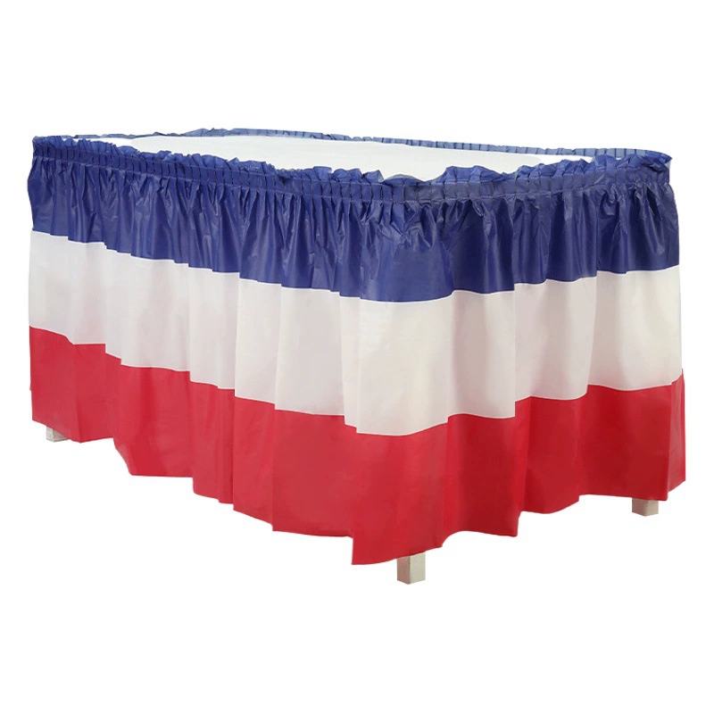 Новые настольные юбки Amazon День независимости День рождения Праздника Декоративные настольные юбки