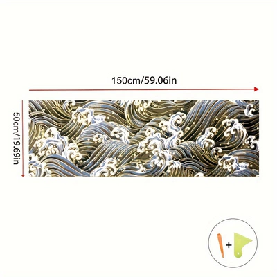 modification renovation decorations, Car interior film - wave-black-150cm-50cm