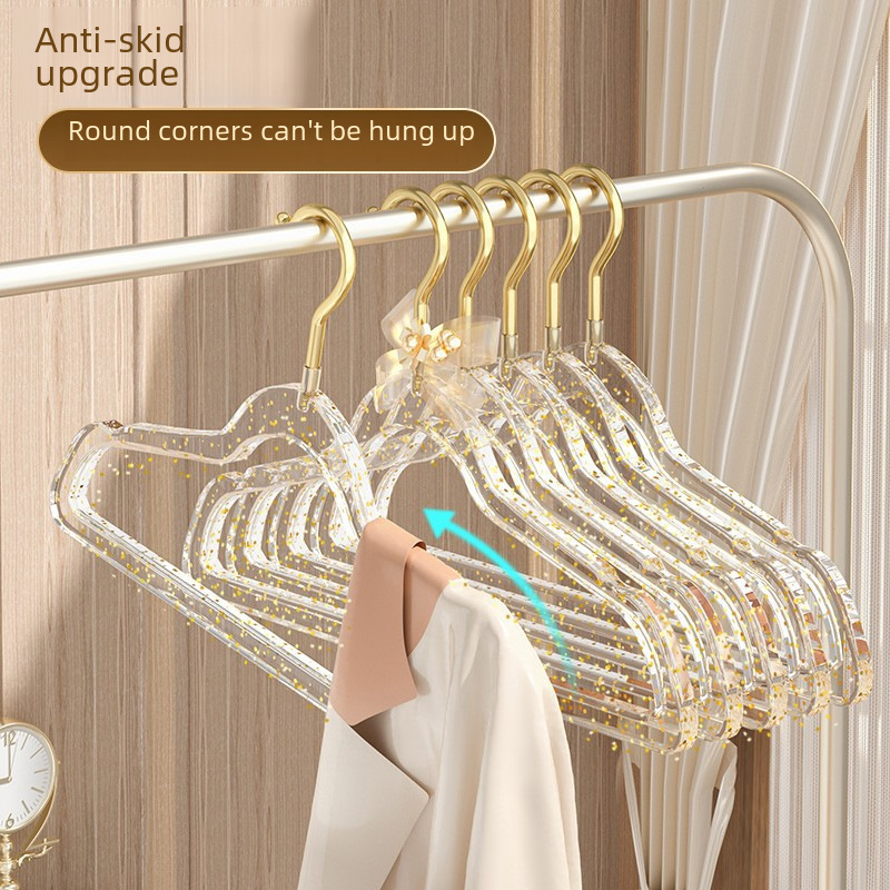 Transparent non-slip hanger for home use
