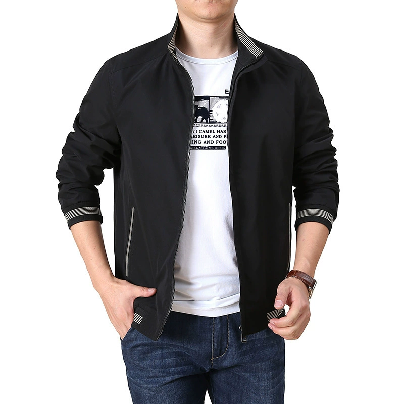 Весна и осень Новая фабрика Прямые продажи спецодежды Осенняя мужская куртка со стоячим воротником повседневное пальто больших размеров 9026