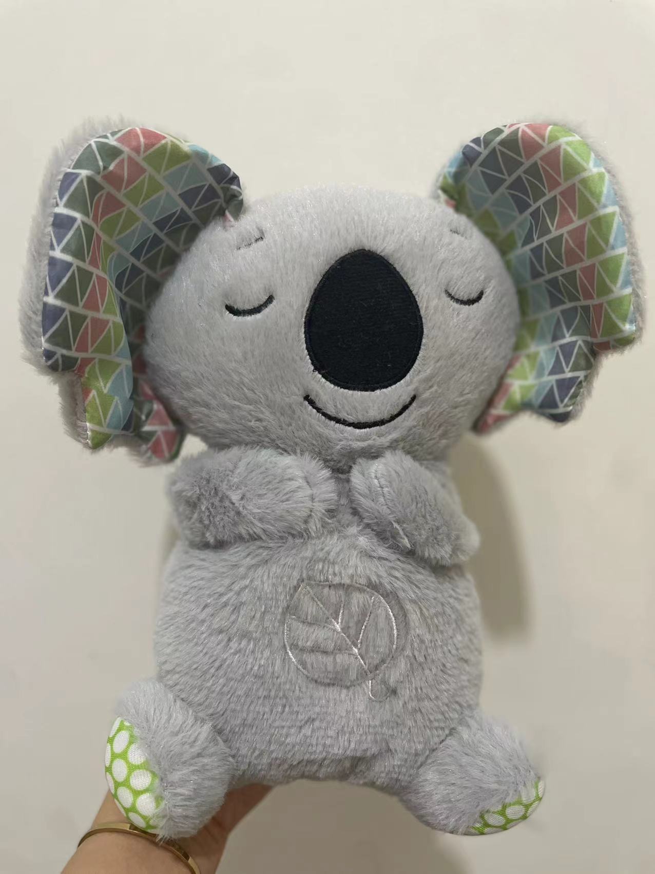 Transfronterizo popular respiración oso luminoso juguete iluminación voz calmante oso sueño oso bebé dormir música muñeca