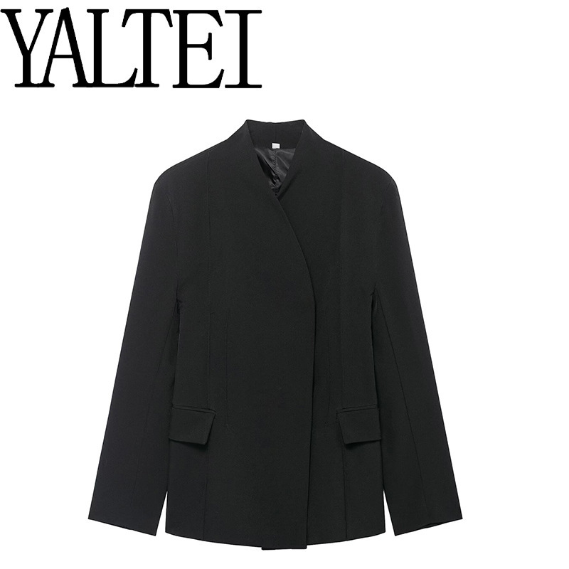 Yaltei Cross-Border Aliexpress Ins European and American Export Women's Versatile High-Neck Slim Suit Jacket 8679425