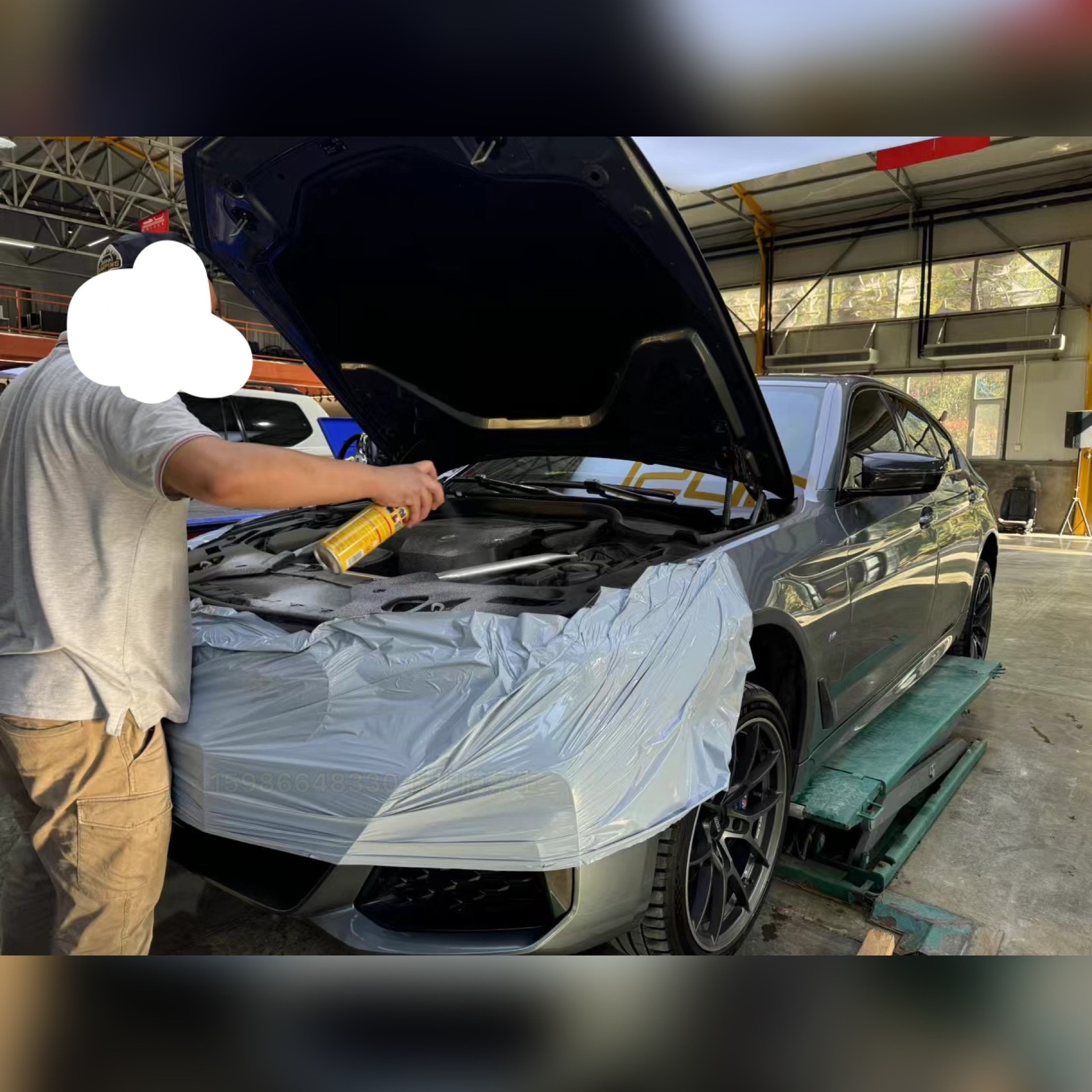 Suitable for Milky White Pe Protective Film, Car Repair, Spray Paint, Maintenance Protective Film, Headlight Modification Construction Protection