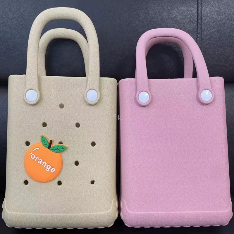 Eva Beach Rubber Handbag Lightweight Waterproof Portable Storage Bag Hole Swimming Bag