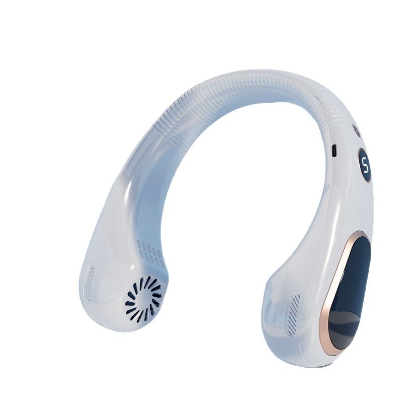 Regalo personalizado nuevo mini ventilador de cuello deportivo al aire libre larga duración sin hojas perezoso ventilador de cuello portátil