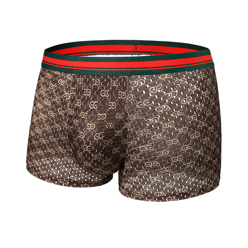 Transfronterizos exclusivos para pantalones interiores de hombre verano transpirables cómodos impresión de tamaño grande pantalones cortos de ángulo plano de hombre fábrica al por mayor